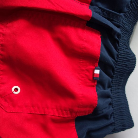 Tommy Hilfiger Red and Blue Swim Trunks Size S - Picture 3 of 4